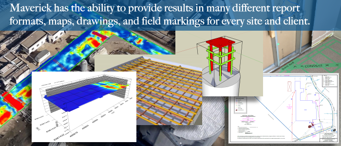 Data from Ground-penetrating Radar (GPR) investigations can be provided to Maverick's clients in a variety of formats.