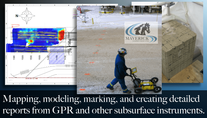 From Edmonton Alberta, Maverick provides industrial GPR services to Fort McMurray, Fort Saskatchewan, Red Deer, Lloydminster, Calgary, and more.