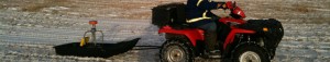 Large area GPR scans require the use of ATV's to quickly gather data.