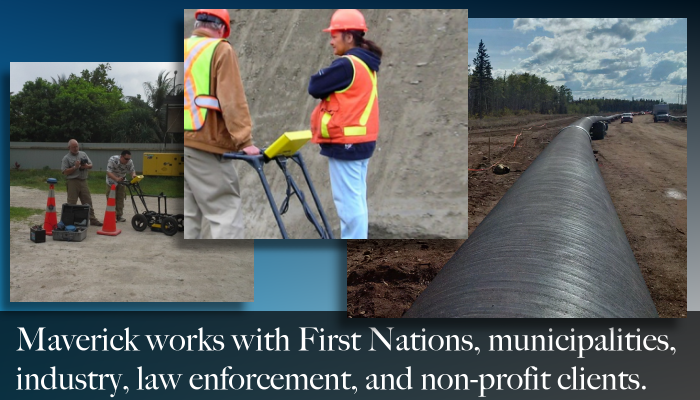 From Edmonton Alberta, Maverick provides services including First Nation burials mapping, cemetery surveys, and forensic support.