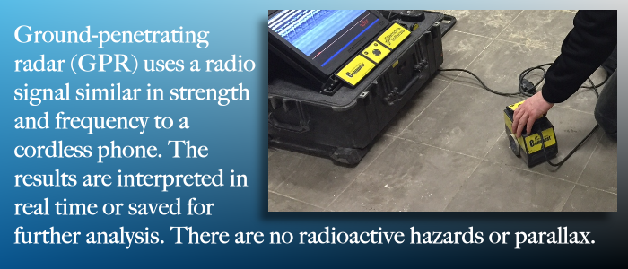 GPR replaces Xray for concrete scans.