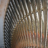 Rotating equipment such as turbine blades are often inspected with videoprobes.