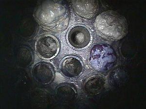 Heat exchangers, tube bundle inspections, pressure vessel inspections, tubular inspections, video scope, fiberscope, borescope, flexible probe, exchanger inspections, measuring corrosion, video inspection, cooler inspections, NDT, remote video inspection, Alberta, Canada, Oil Sands, Turnaround Support