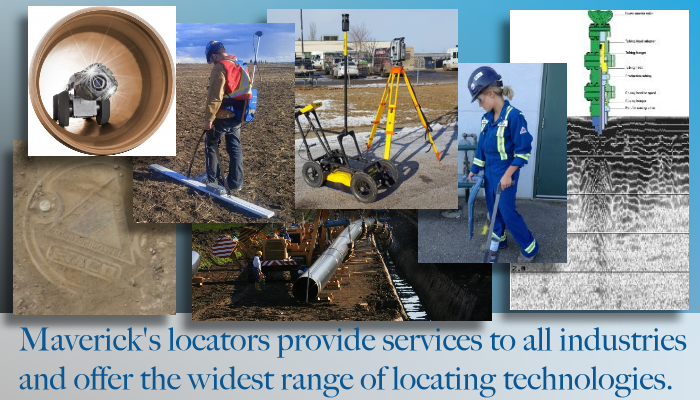 From Edmonton Alberta, Maverick provides utility locating including pipeline right of way, environmental borehole sweep, and abandoned well locates.