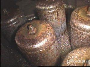 Pressure vessels, reactors, trays, video inspection, video camera, pipe camera inspection, fiberscope, borescope, videoprobe, video scope, reactor inspection, pressure vessel inspection, internal inspection using video inspection cameras, gas scrubbers, dehy towers demister pad, vane packing, alberta, Edmonton, Canada, Oil Sands, Fort McMurray