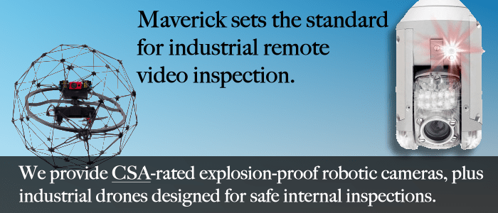 Alberta's Maverick inspects flares, stacks, and chimneys in Edmonton, Fort Saskatchewan, Fort McMurray, Whitecourt, Drayton Valley, Lloydminster, Red Deer, Joffre, Fort St John and more.