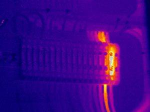 During an infrared survey of a plant substation, Maverick found these loose connections on the terminal block in a transformer cabinet
