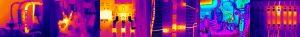 Infrared Thermography or IR imaging scanning can observe conditions on power systems, refractory insulation problems, determine build up in process vessels, building envelopes, heat loss in homes. IR scanning is great for developing a PMP on boiler systems and other frequent equipment needing observations. Infrared excels to look at in-floor heating prior to concrete coring or cutting. IR also detects for electrical panels and power supply units such as bearings in motors heat signatures We are located in the Edmonton Area and cover all video inspection work in Western Canada, Alberta and the Oil Sands in Fort McMurray.