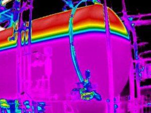 Infrared Thermography or IR imaging scanning can observe conditions on power systems, refractory insulation problems, determine build up in process vessels, building envelopes, heat loss in homes. IR scanning is great for developing a PMP on boiler systems and other frequent equipment needing observations. Infrared excels to look at in-floor heating prior to concrete coring or cutting. IR also detects for electrical panels and power supply units such as bearings in motors heat signatures We are located in the Edmonton Area and cover all video inspection work in Western Canada, Alberta and the Oil Sands in Fort McMurray.