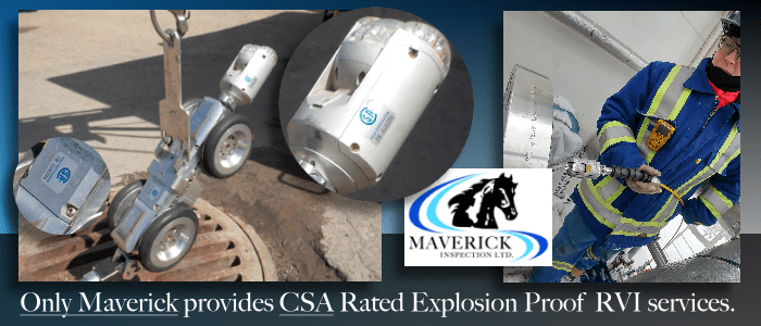 Alberta robotic video inspection systems including CSA rated explosion proof cameras.