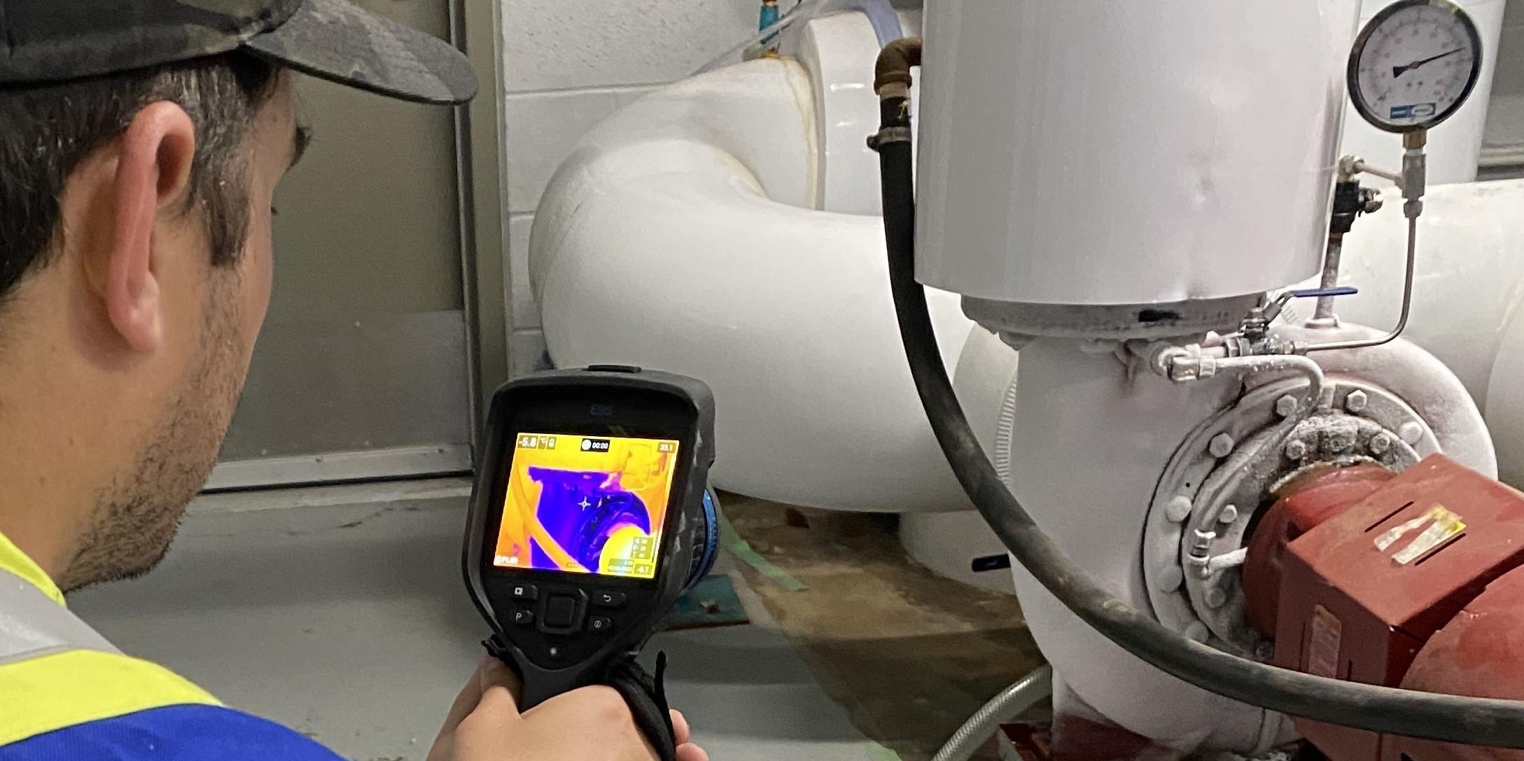 Thermographic Inspsection of a cooling pump